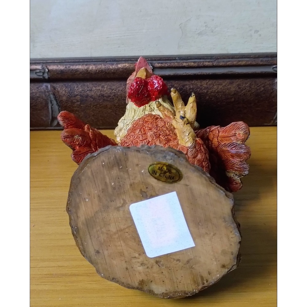 Vintage Style Resin Rooster Figurine Farmhouse Kitchen Decor Multi-Color 4.5" - Picture 6 of 6